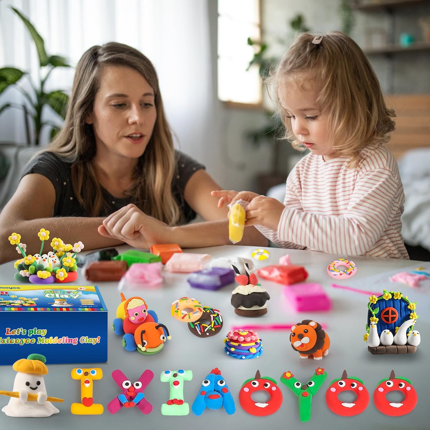 Thumbnail 6 de Ixiaoyoo 158-Colour Air Dry Clay Kit for Kids (158 pieces) with Sculpting Tools