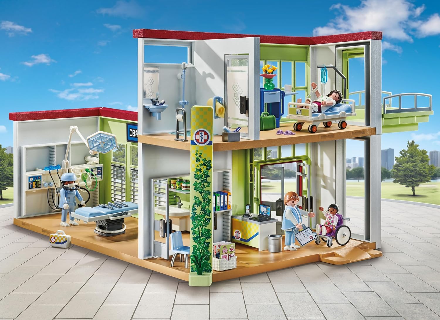 Detalle de PLAYMOBIL My Life Modernes Krankenhaus – 165-teiliges Set 71615