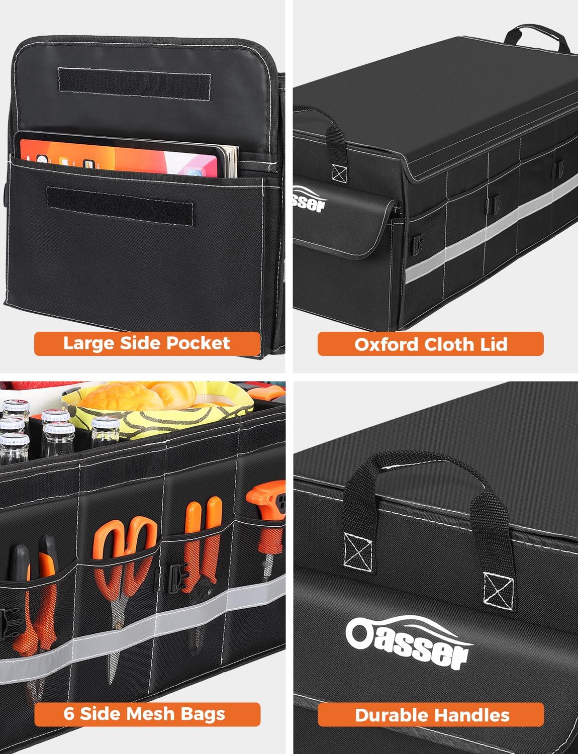 Thumbnail 5 de Oasser Car Boot Organiser 75L, 4 compartments
