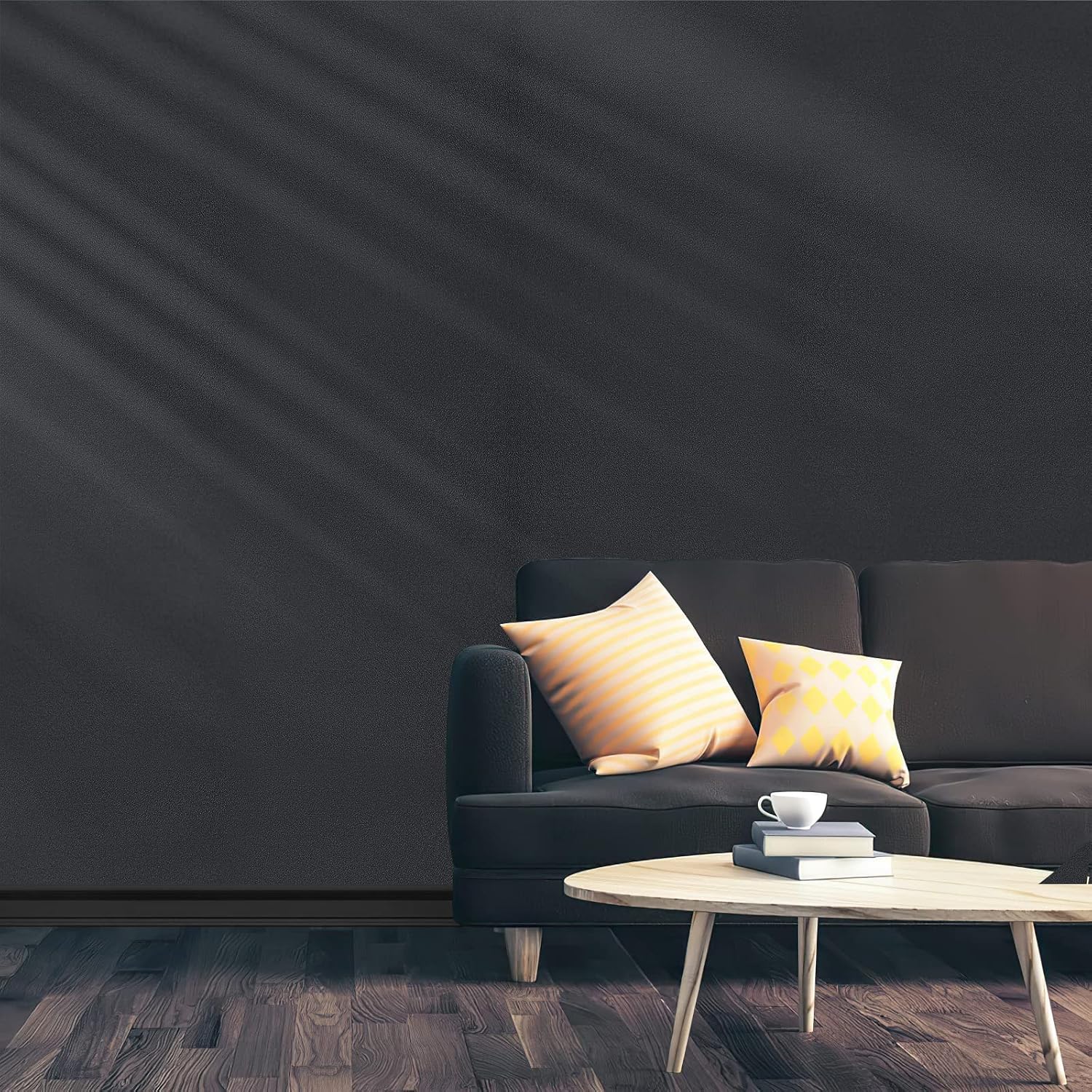 Thumbnail 5 de Arthome WALL DECOR SWP222 zelfklevende vinylfolie, mat zwart, 30 x 254 cm