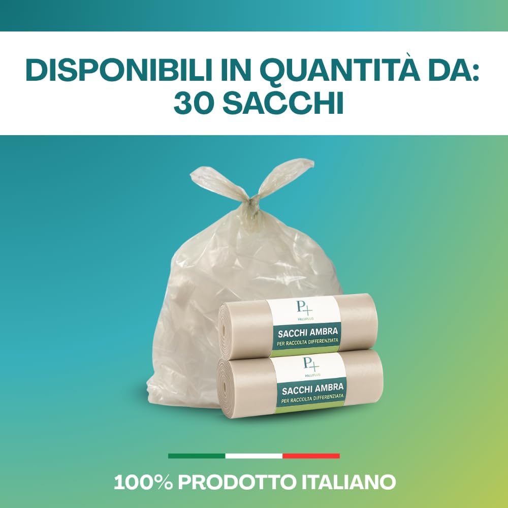 Detalle de VIRSUS 30 Sacchi Trasparenti per Spazzatura 120 L — Ambra, 90x120, LDPE Made in Italy