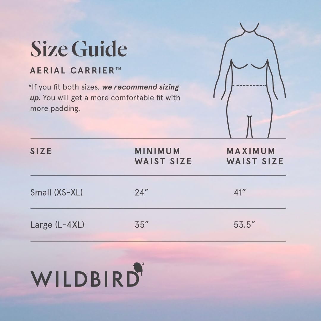 Detalle de WildBird Aerial Buckle Carrier (2-24 Months, Standard XS-XL) – Acadian Front or Back Carry