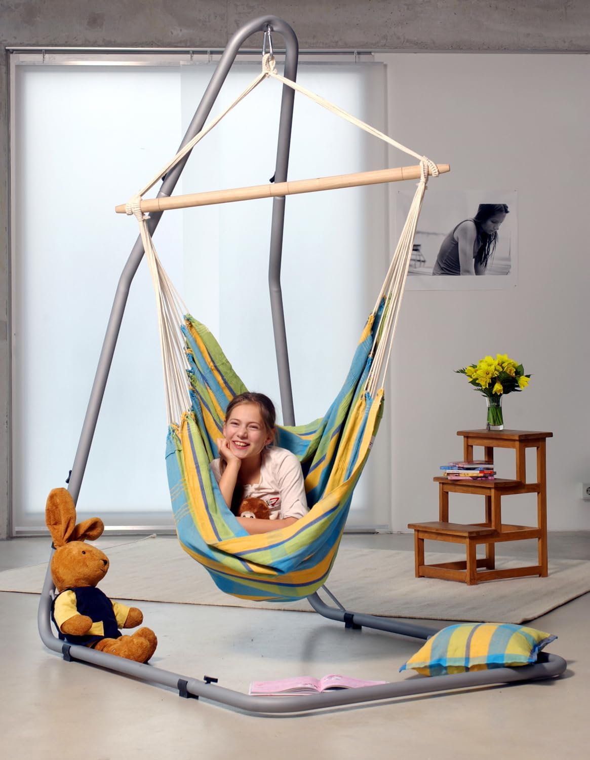 Detalle 2 de AMAZONAS Brasil Lemon AZ-2030240 – fotel wiszący 160 × 130 cm z bawełny z recyklingu