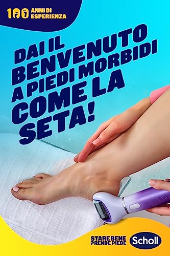 Detalle de Scholl Velvet 2in1 Leviga e Ammorbidisce: pedicure elettronico con 5 testine intercambiabili