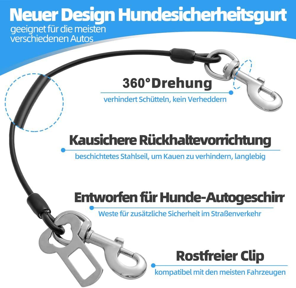 Thumbnail 6 de Mi Metty Anschnallgurt Hund Auto – Sicherheitsgurt aus Stahldraht, 3 Größen