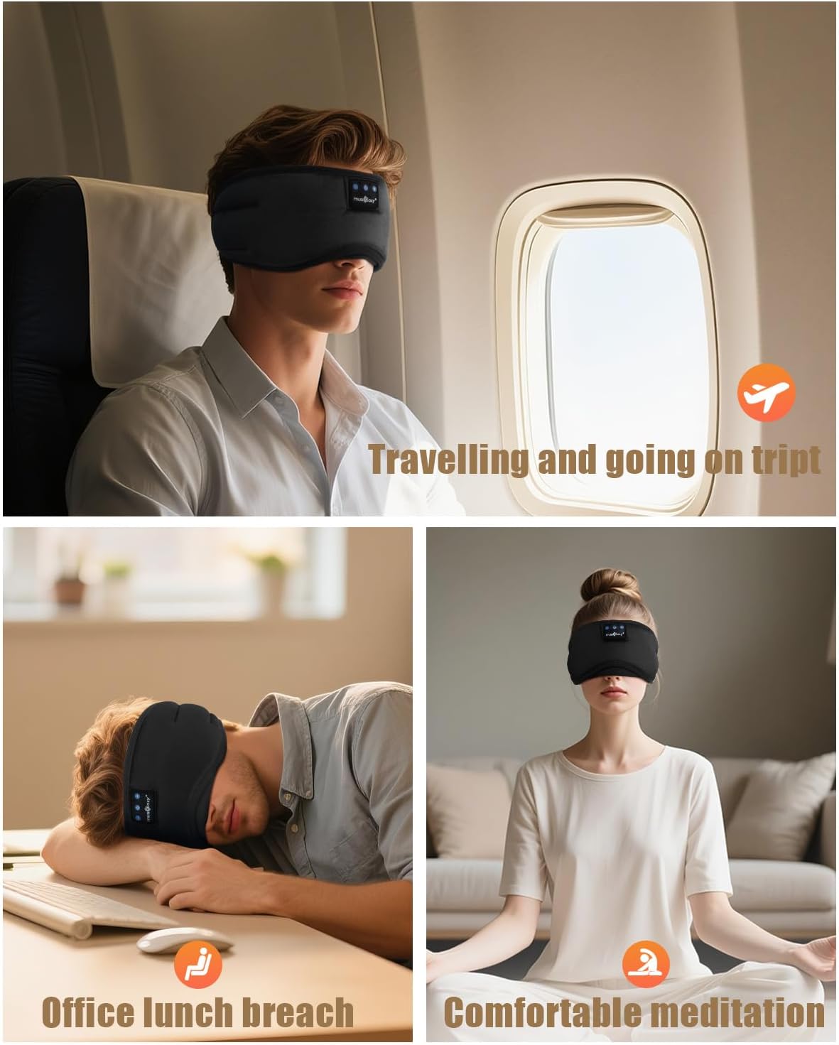 Thumbnail 6 de MUSICOZY Bluetooth Sleep Mask with 16H playtime