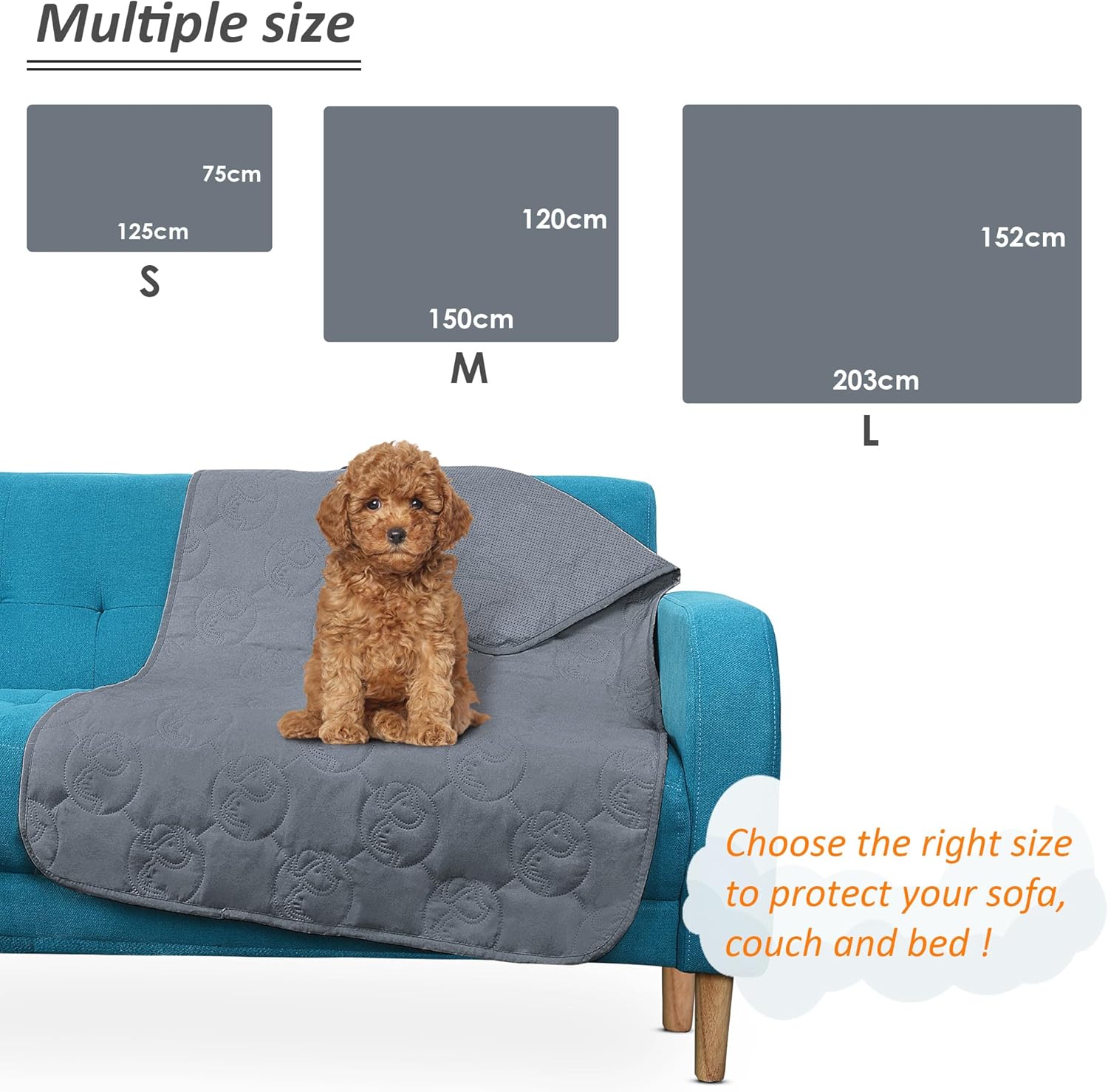 Thumbnail 6 de Pawsee coperta impermeabile per cani 150 x 120 cm: copridivano lavabile antiscivolo