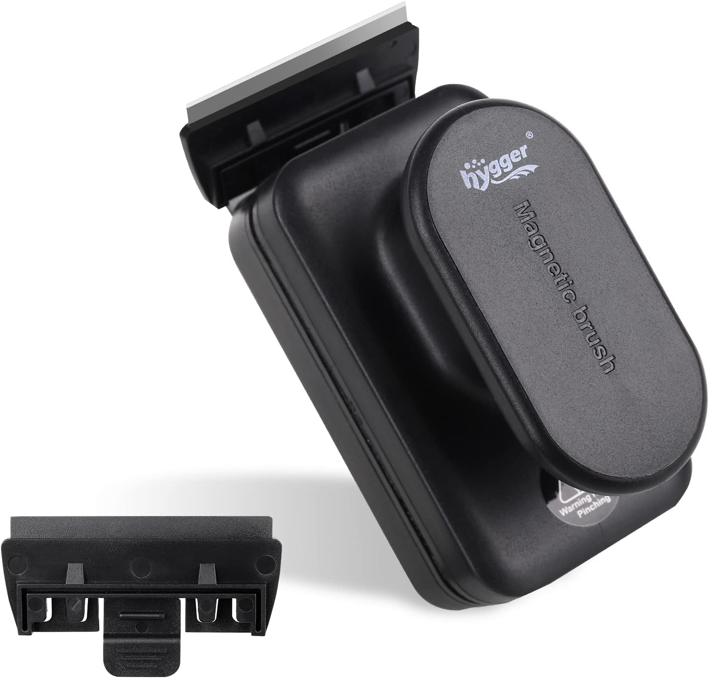 hygger Aquarium Magnet Cleaner Brush – floating magnetic glass cleaner with two detachable blades