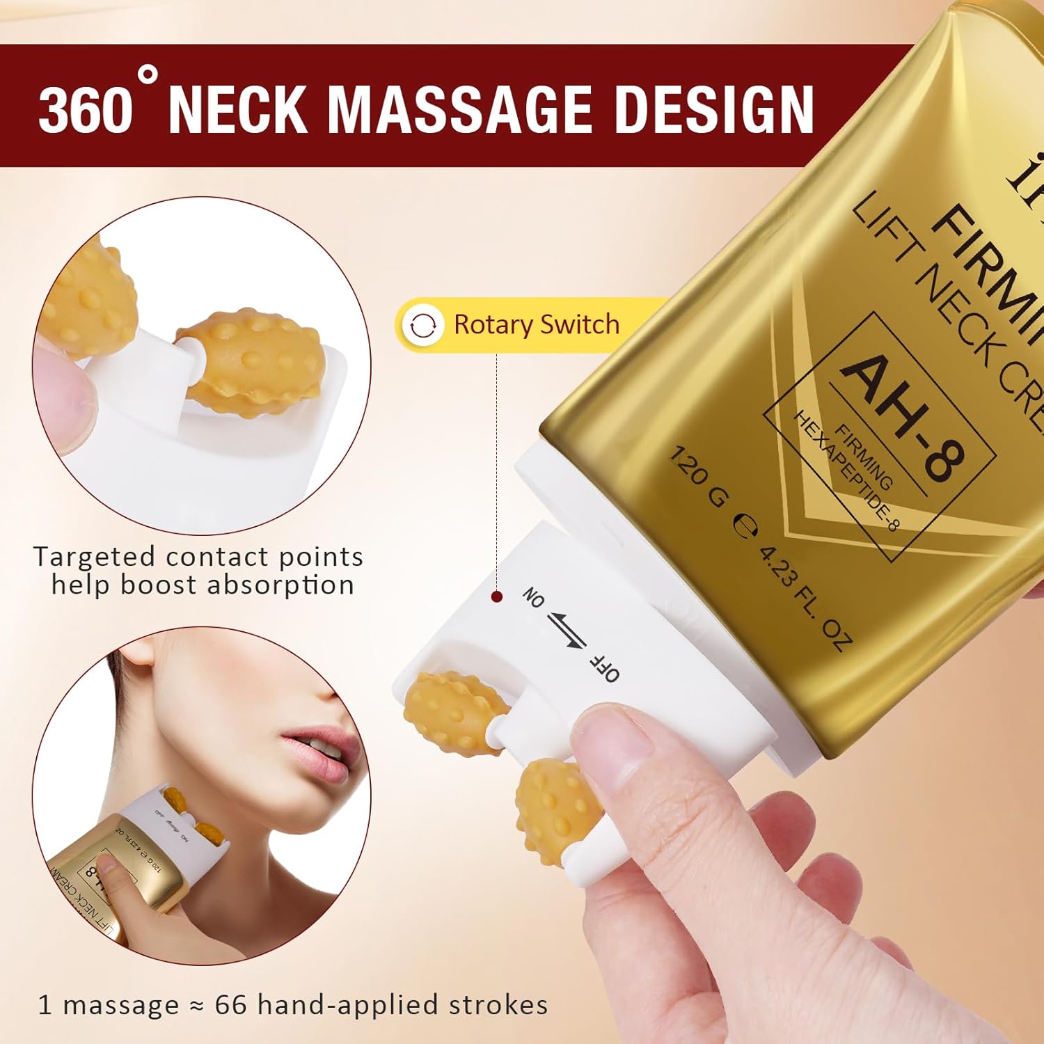 Thumbnail 6 de Crema Rassodante Collo AH-8 con Rullo a 360° – 120 g