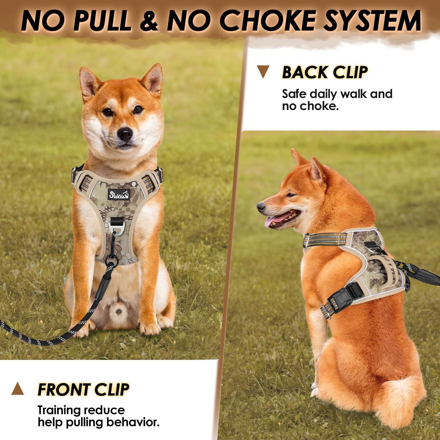 Thumbnail 2 de Eyein Large Dog Harness – Anti-Pull Adjustable Heavy Duty Pet Vest with 2 Clips