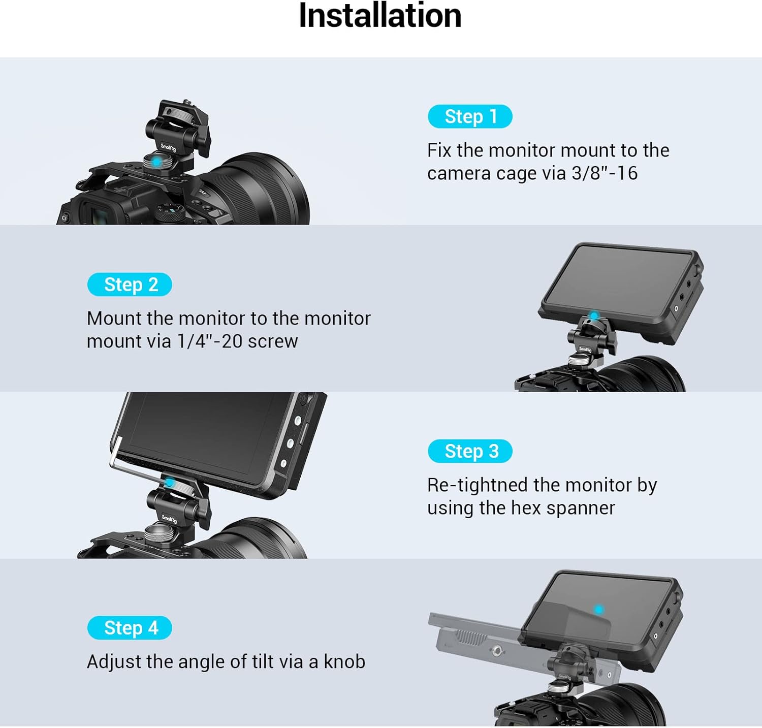 Thumbnail 5 de SMALLRIG 2903B supporto per monitor 5" 7"
