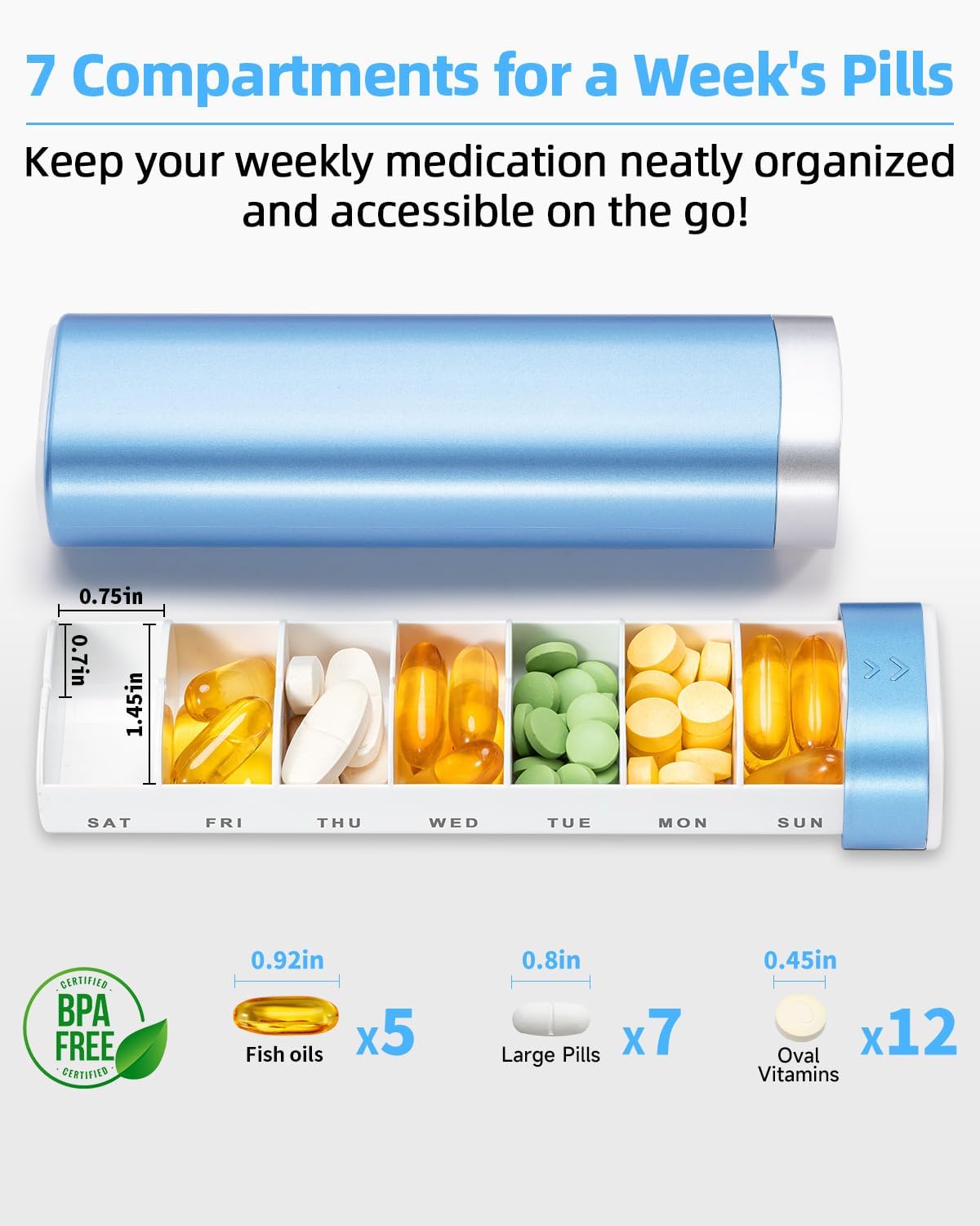 Thumbnail 1 de Betife 7 day pill box organiser