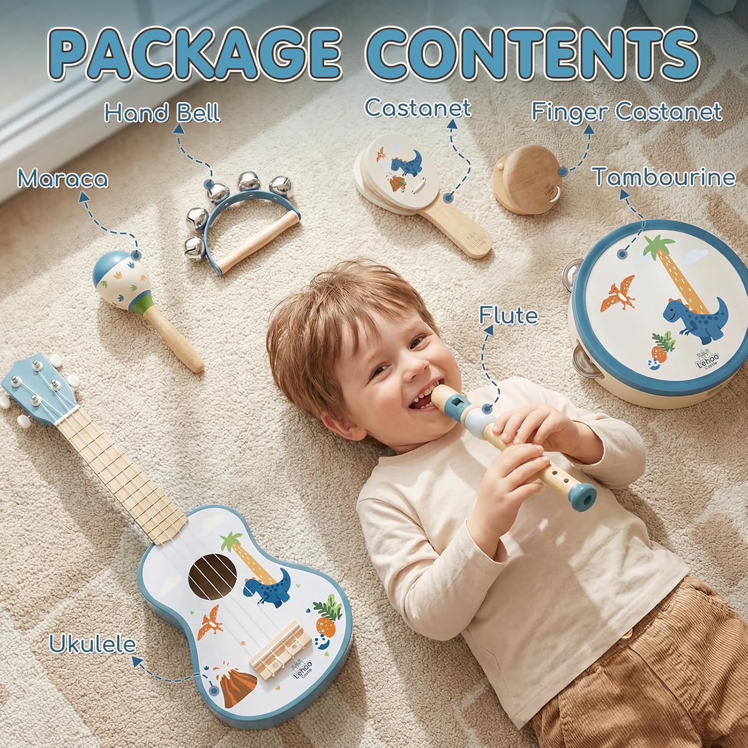 Thumbnail 6 de Lehoo Castle Dinosaur Kids Guitar Set – Montessori Educational Toys for 2–4 Year Olds