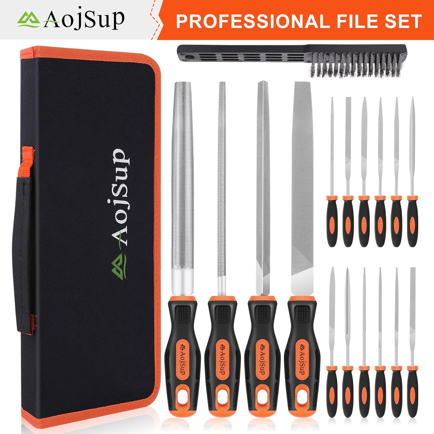 Thumbnail 2 de AojSup 17Pcs Metal File Set – 4X large files 🛠️