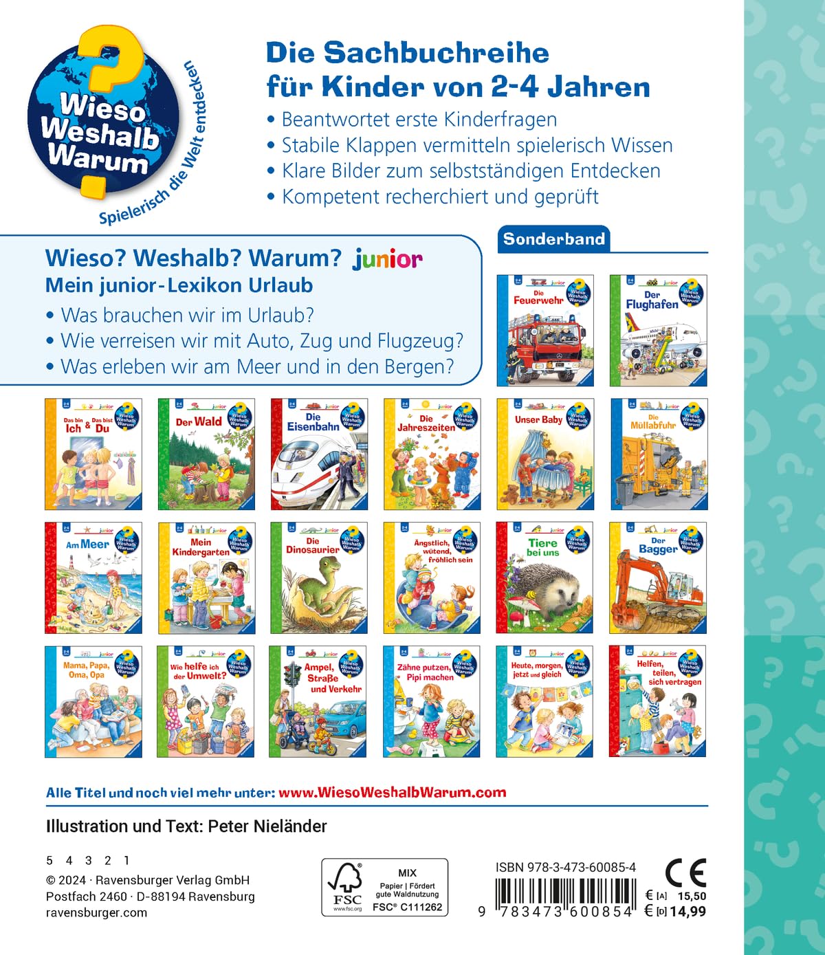 Detalle 2 de Ravensburger Wieso? Weshalb? Warum? Sonderband – Mein junior-Lexikon: Urlaub, książka o wakacjach
