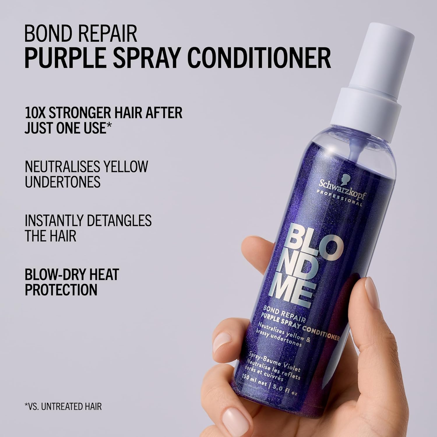 Thumbnail 2 de Schwarzkopf Professional BLONDME Bond Repair Purple Leave-In Conditioner, 150 ml