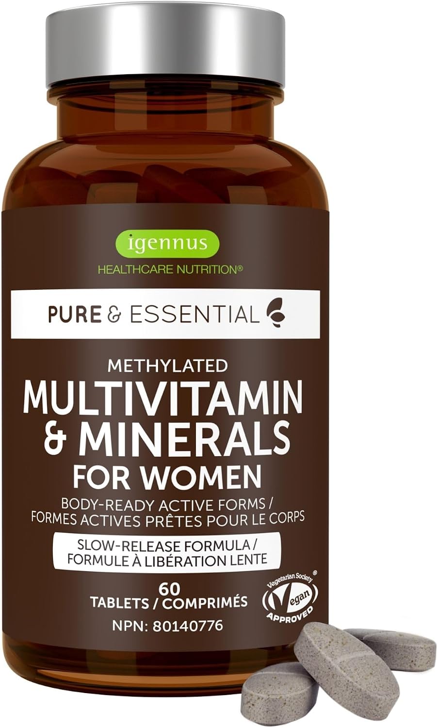 Detalle de Igennus SKU178 Methylated Multivitamin for Women, Vegan, Sustained Release