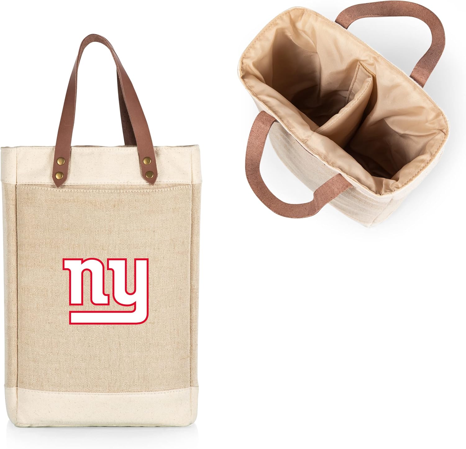 Thumbnail 6 de Picnic Time NFL Pinot Jute 2-Bottle Insulated Wine Bag (Beige) — Wine Tote Gift Bag