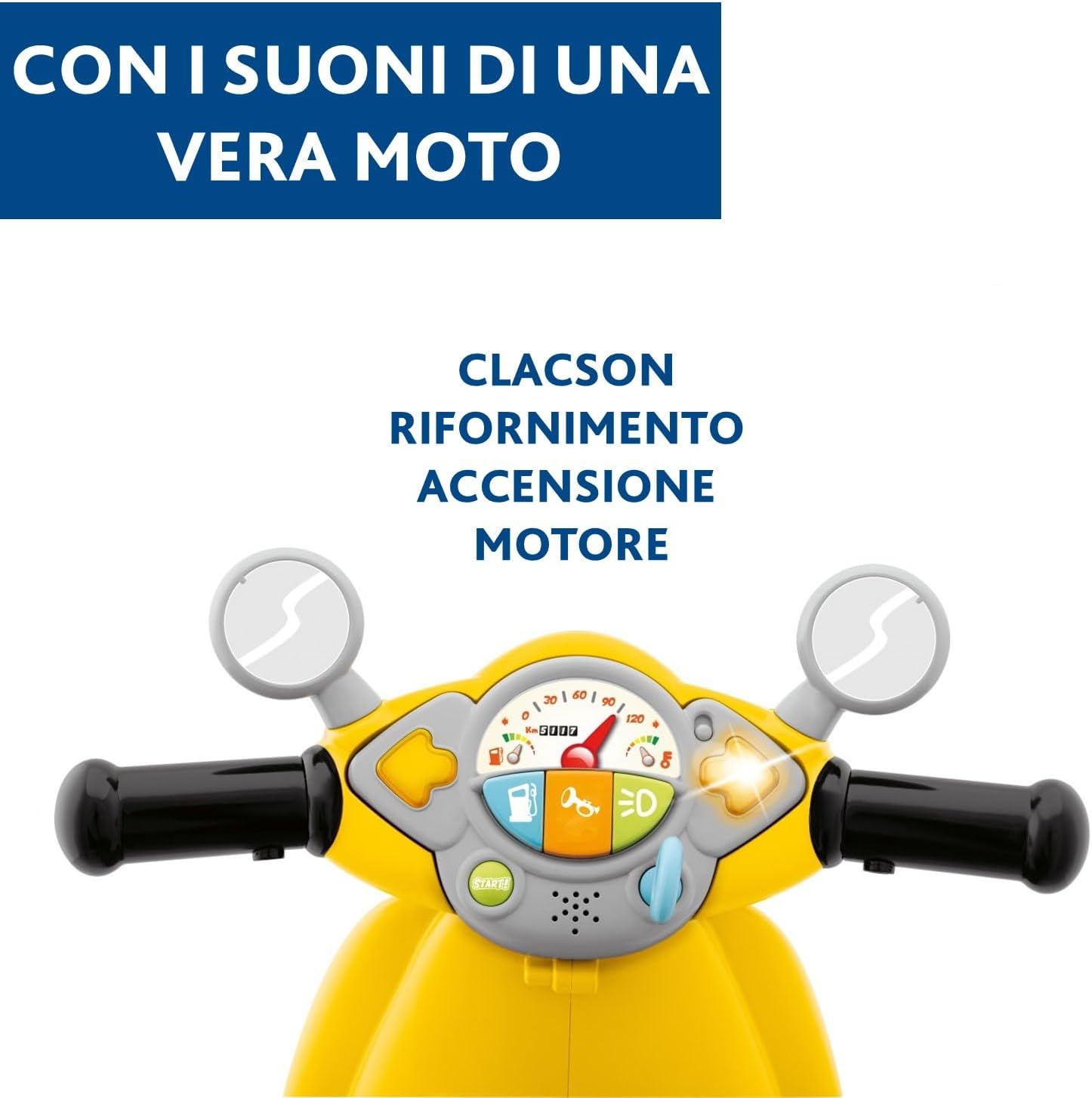 Thumbnail 6 de Chicco Vespa Primavera per Bambini: moto cavalcabile con pannello elettronico e ruote removibili