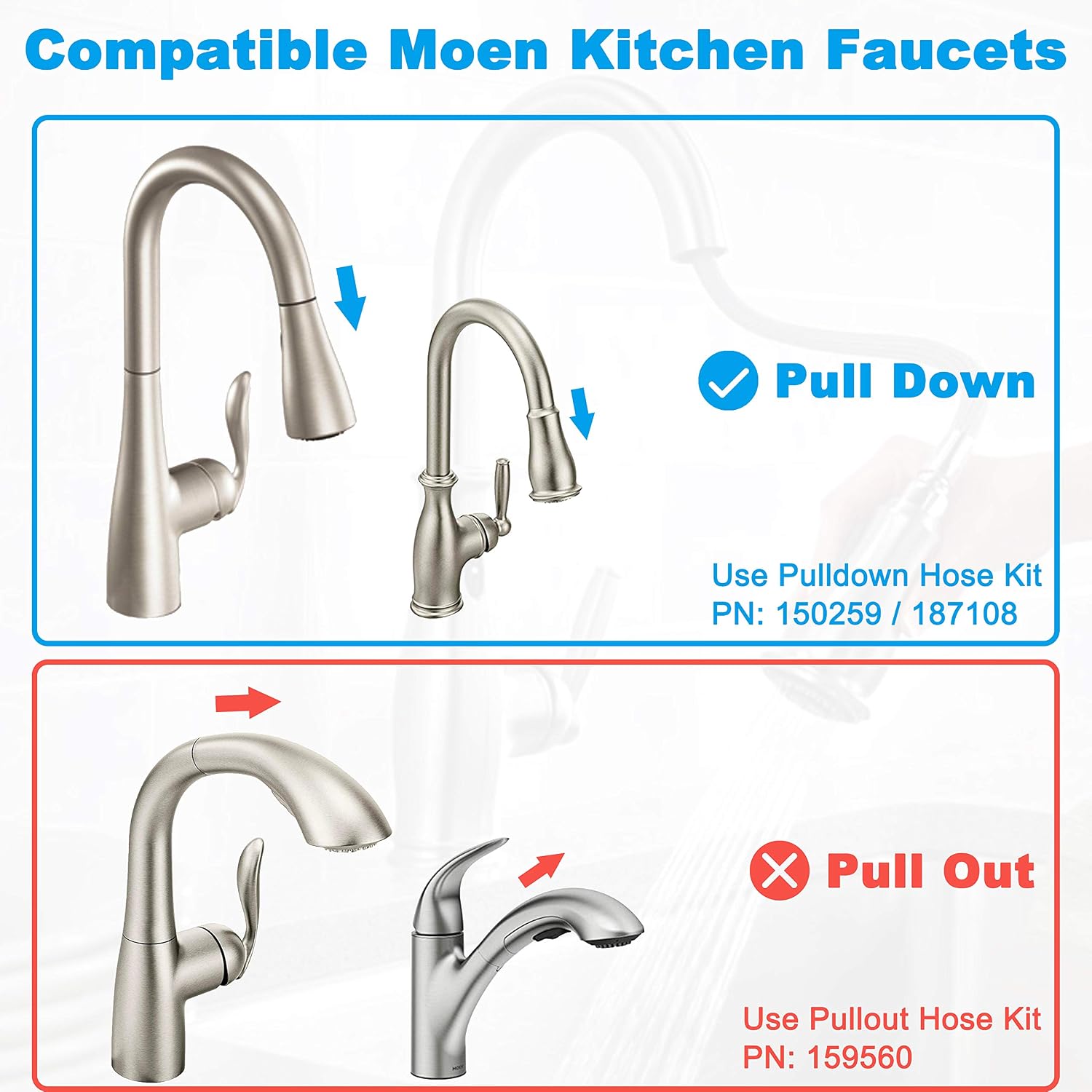 Detalle de Awelife Kitchen Faucet Replacement Hose 68-inch