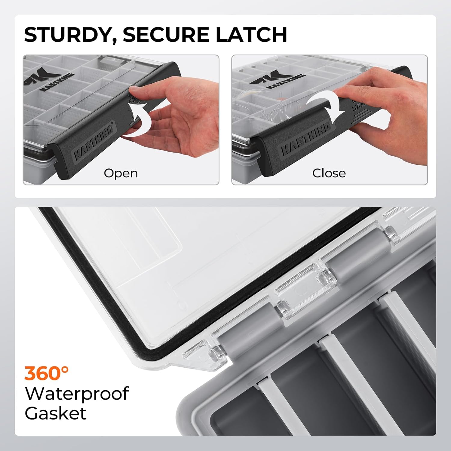 Thumbnail 2 de KastKing HyperSeal Waterproof Tackle Box (3600/3700) with Removable Dividers