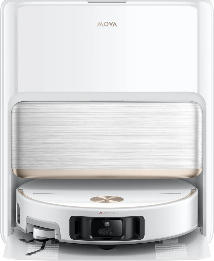 Detalle de Mova V70 Ultra Complete White – leistungsstarker Saugroboter mit MaxiReachX