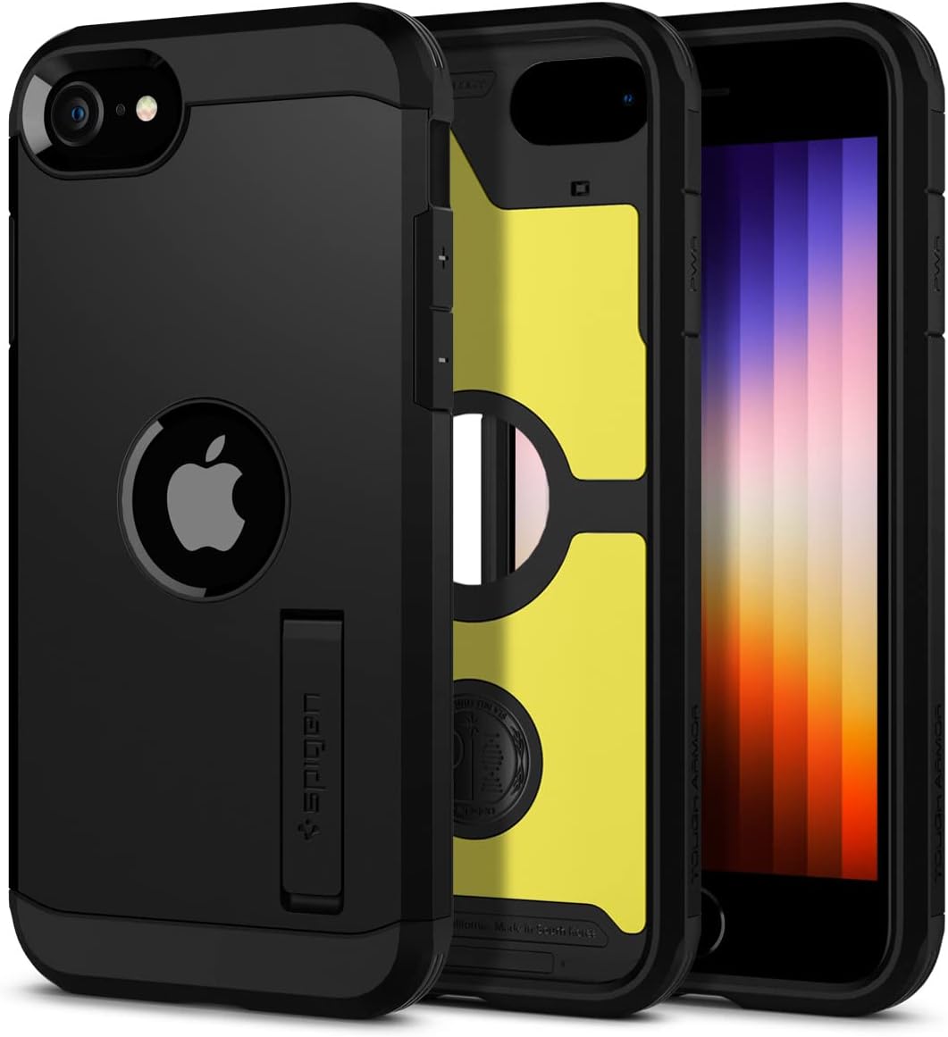 Detalle de Spigen Tough Armor coque double couche pour iPhone SE 2022/SE 2020 - Noir