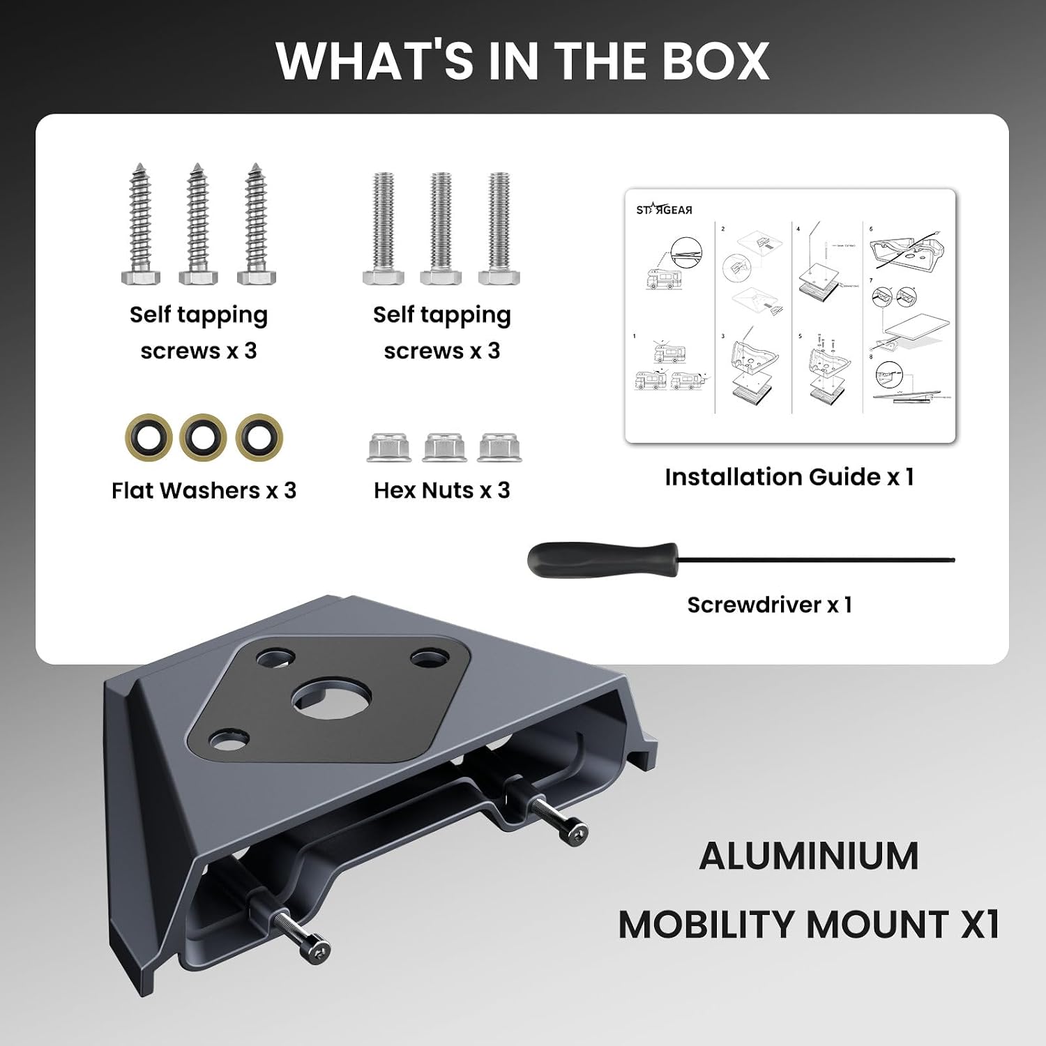 Detalle 2 de Klutchtech Starlink Mini Mount: Anti-Theft Aluminum Car Mount Kit for RV, Boat, and More