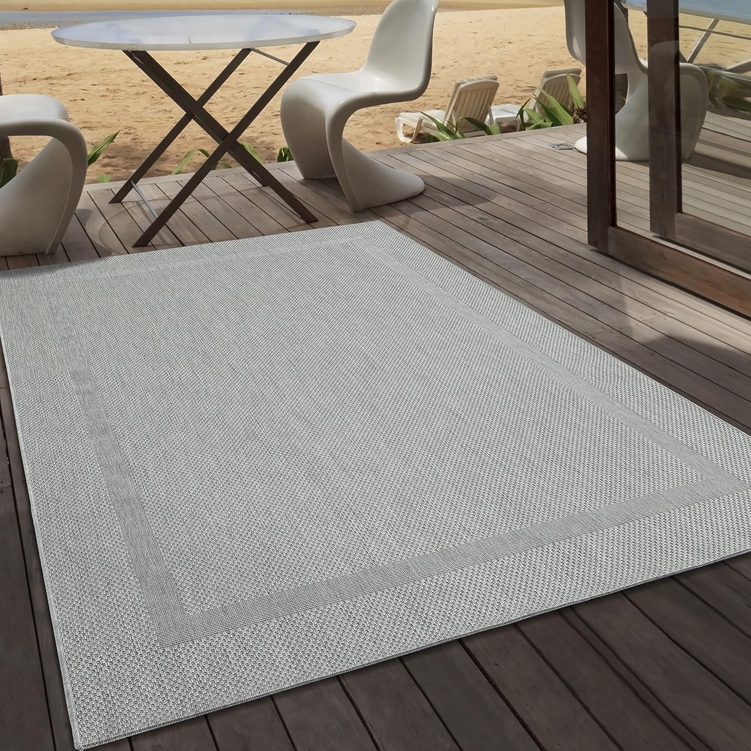 Thumbnail 6 de the carpet Mistra - Alfombra Gris Duradera para Interior y Exterior 🏡