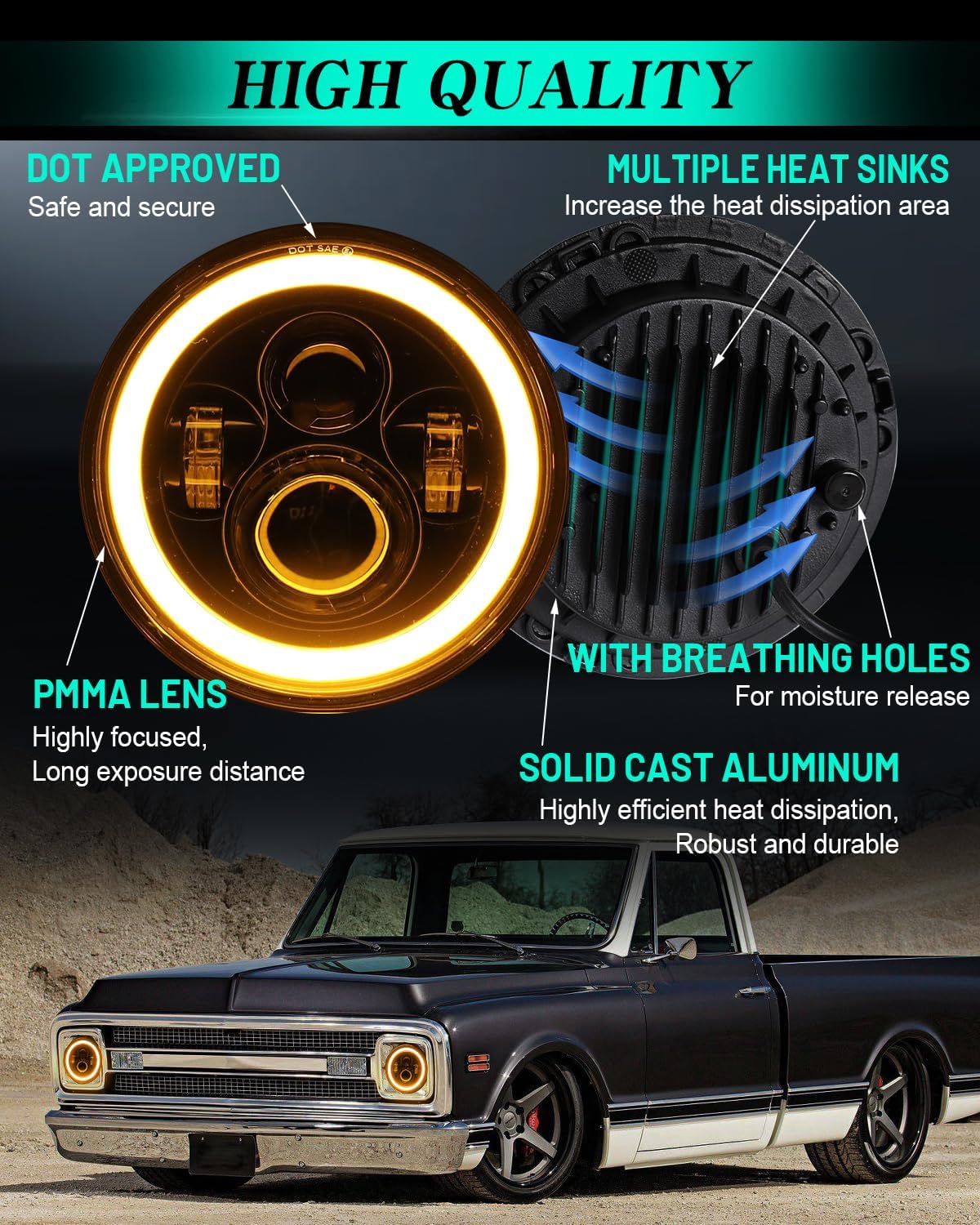 Thumbnail 4 de ZIMABLUE H6024 7 inch LED Headlight