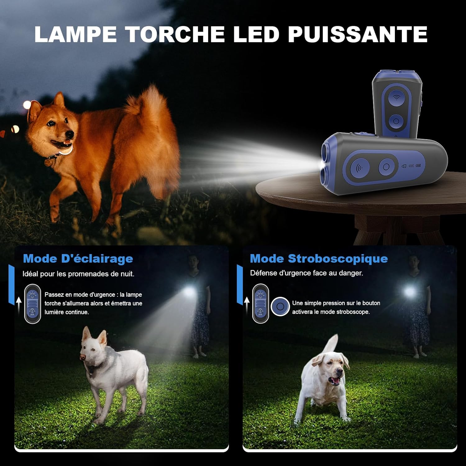 Thumbnail 5 de Anti Aboiement Chien Ultrason Puissant — Détracteur d'Aboiement Canin avec 3 Modes et Portée 15 m