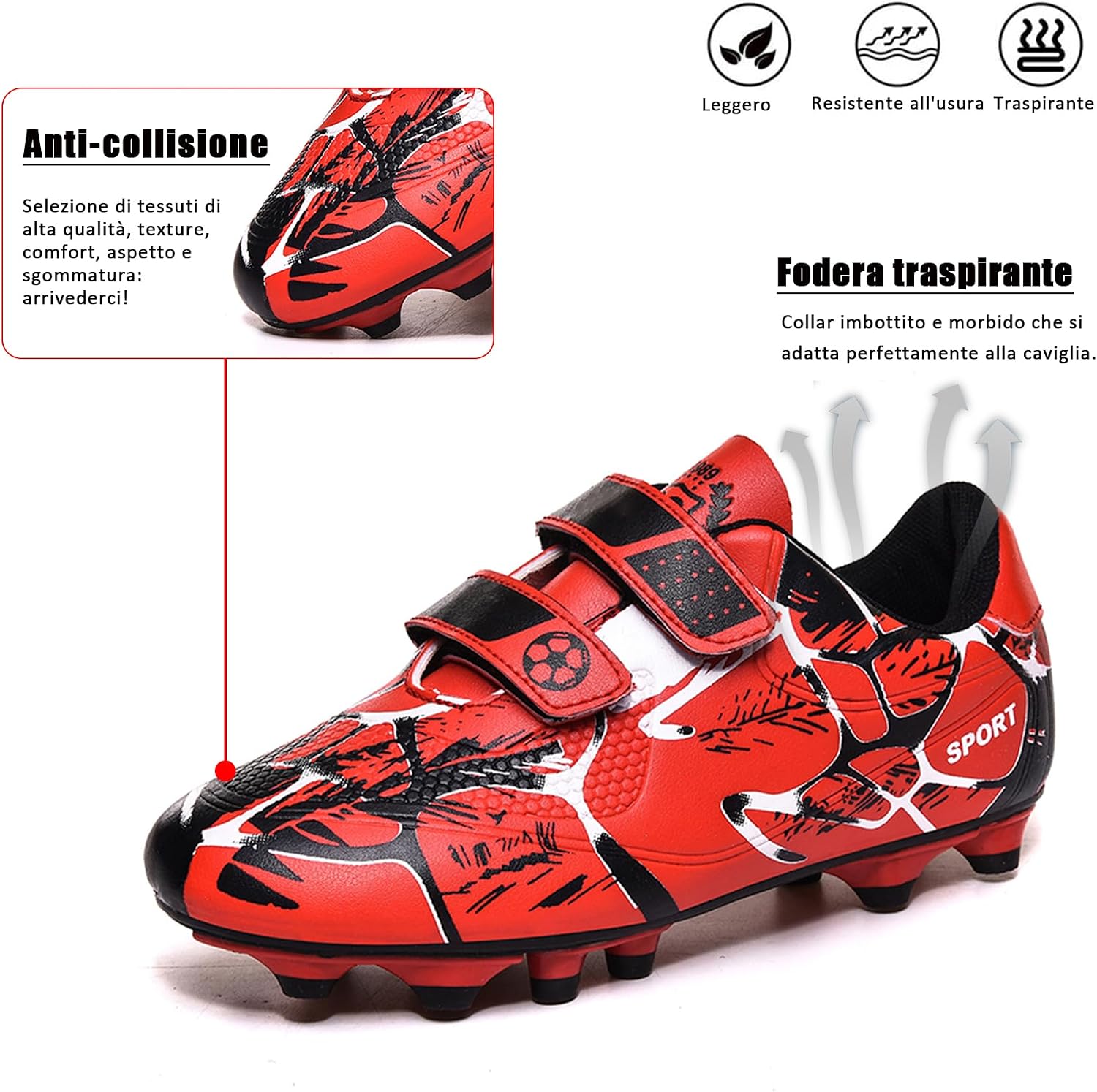 Thumbnail 4 de BAODLE Scarpe da Calcio Ragazzi FG/AG