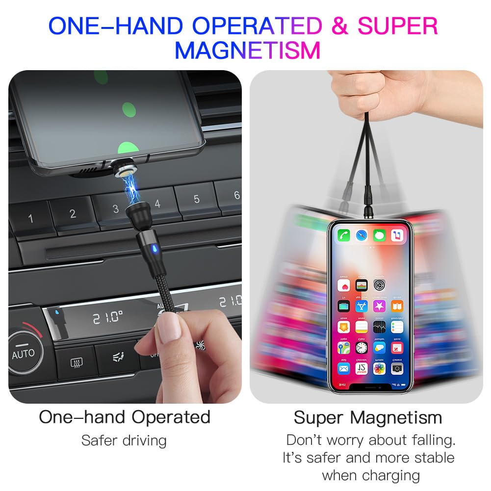 Thumbnail 6 de AXFEE 2M 3-in-1 Magnetic Charger Cable with 540° Rotating Head and Organizer