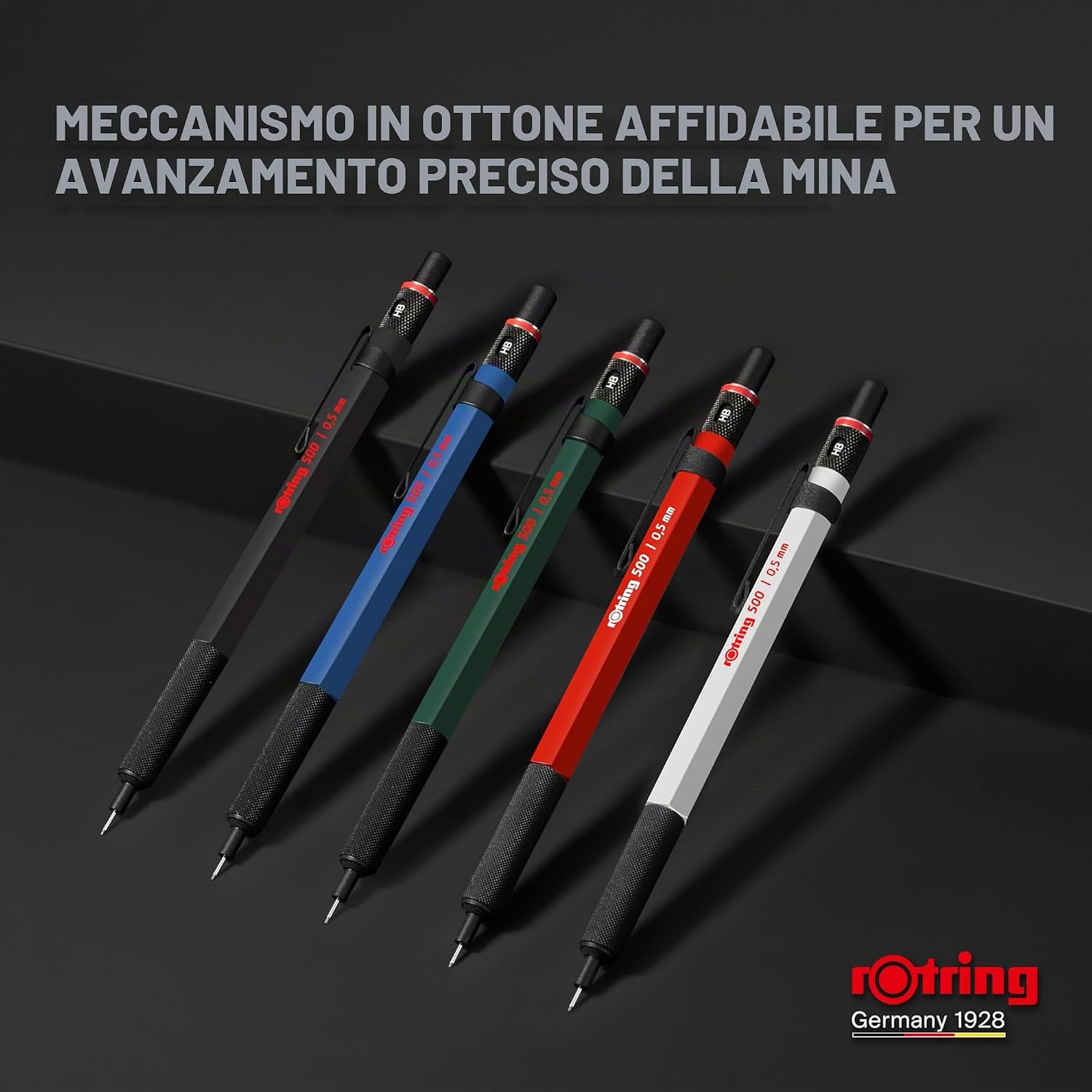 Detalle 1 de Rotring 500 portamina 0,5 mm corpo verde