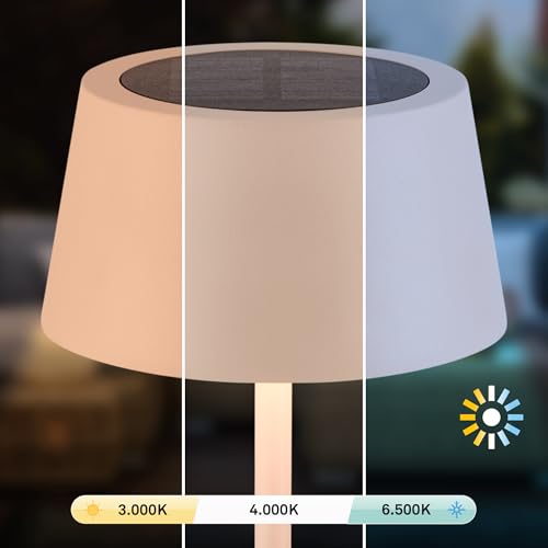 Thumbnail 6 de BRILONER Lámpara de mesa LED sin cable IP44 con pantalla táctil y CCT — beige