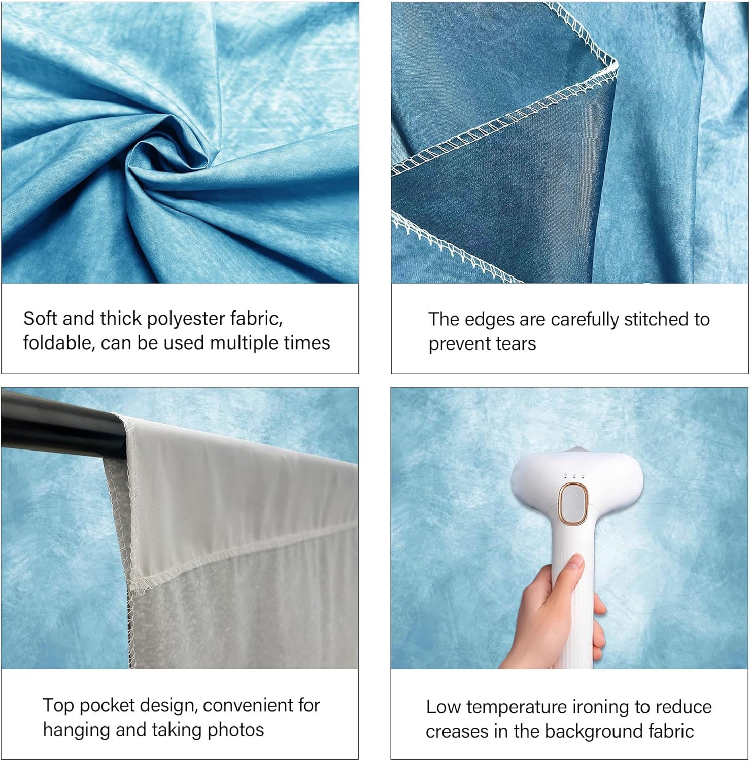 Thumbnail 4 de Abstract Light Blue 8x10ft Backdrop for Portraits and Studio Shoots