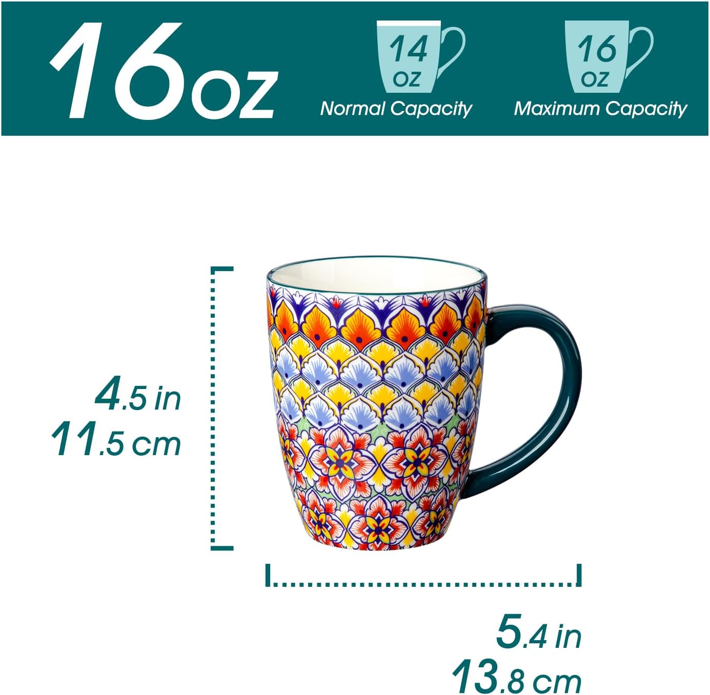 Detalle 2 de Vancasso 16 oz Mugs Set of 6