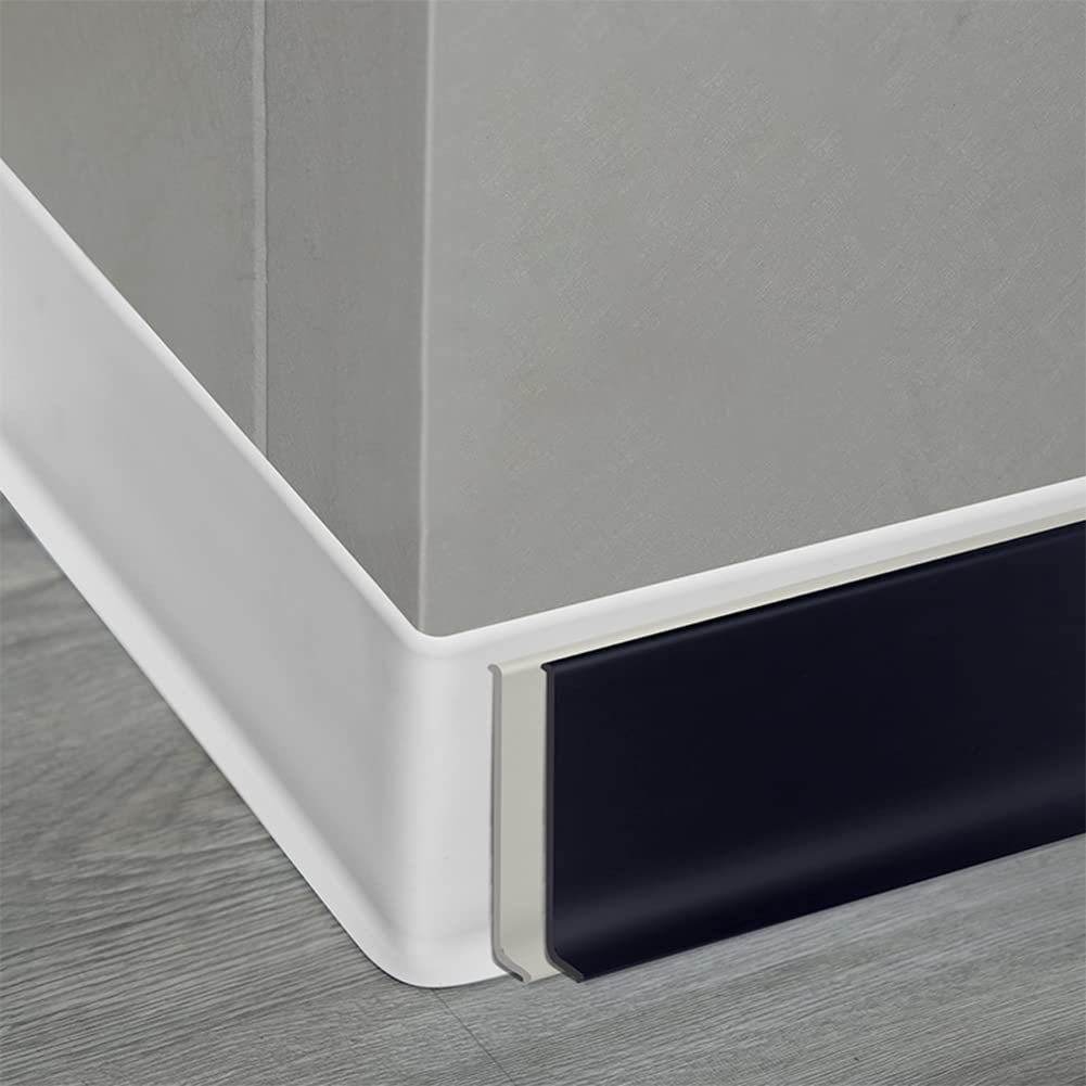 Thumbnail 6 de Zayejod PVC Self-Adhesive Skirting Board Trim, White, 5 m x 10 cm