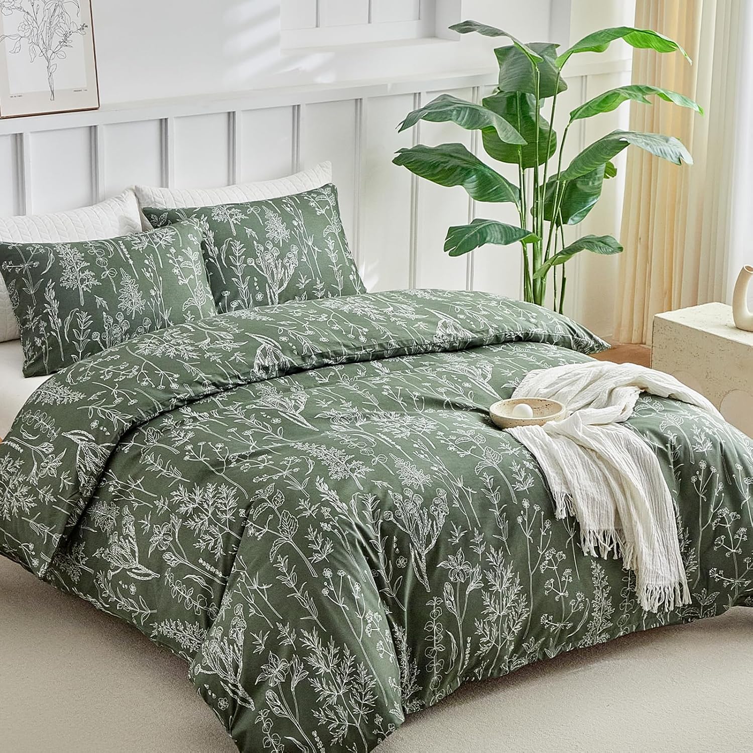 Thumbnail 6 de Tokokimo Sage Green Single Duvet Cover 135x200 cm