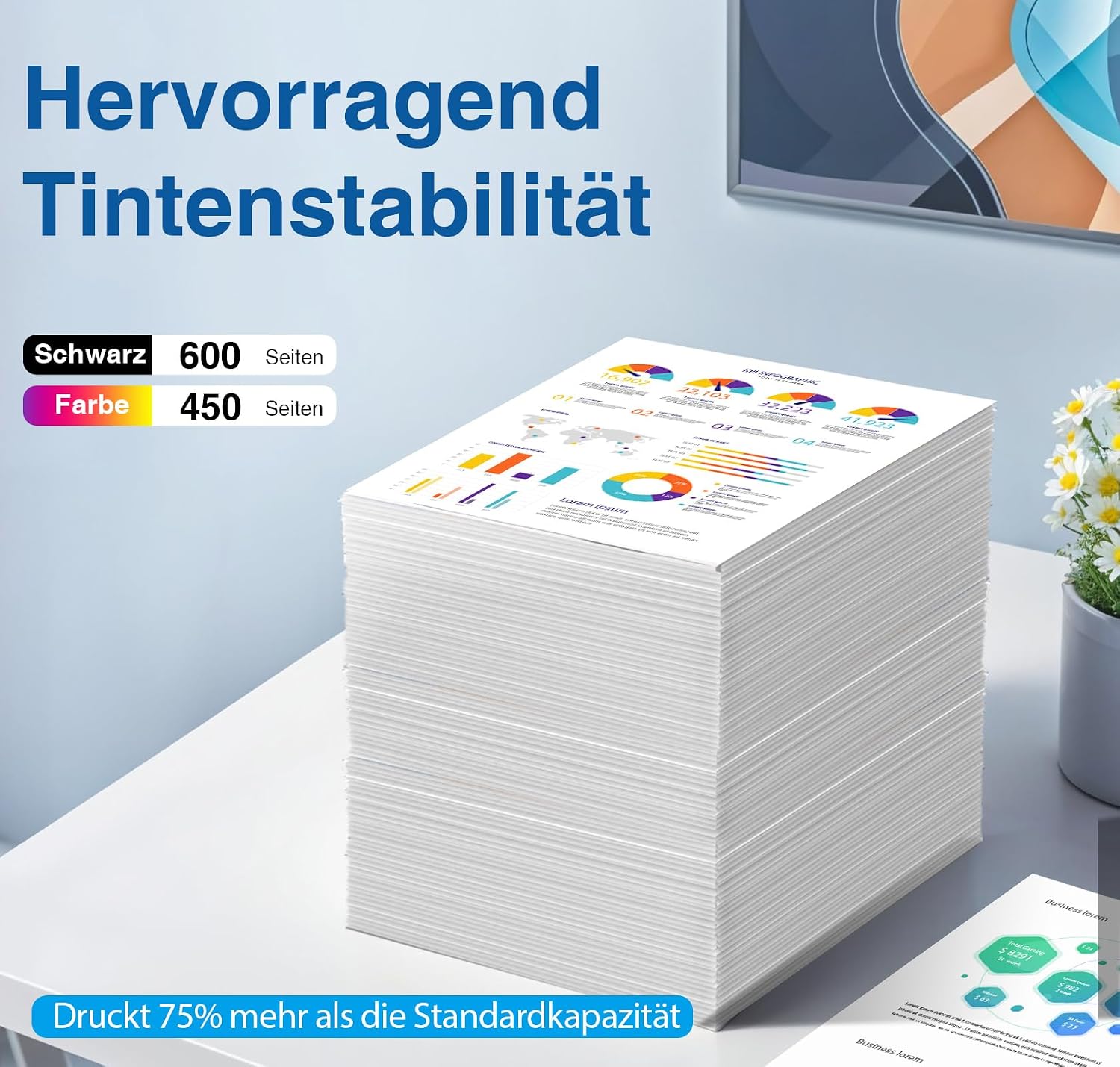 Detalle de 305 XL Ersatzpatronen (HP 305) Schwarz & Farbe – 2er-Pack für DeskJet 2700/4100 und Envy 6000/6400