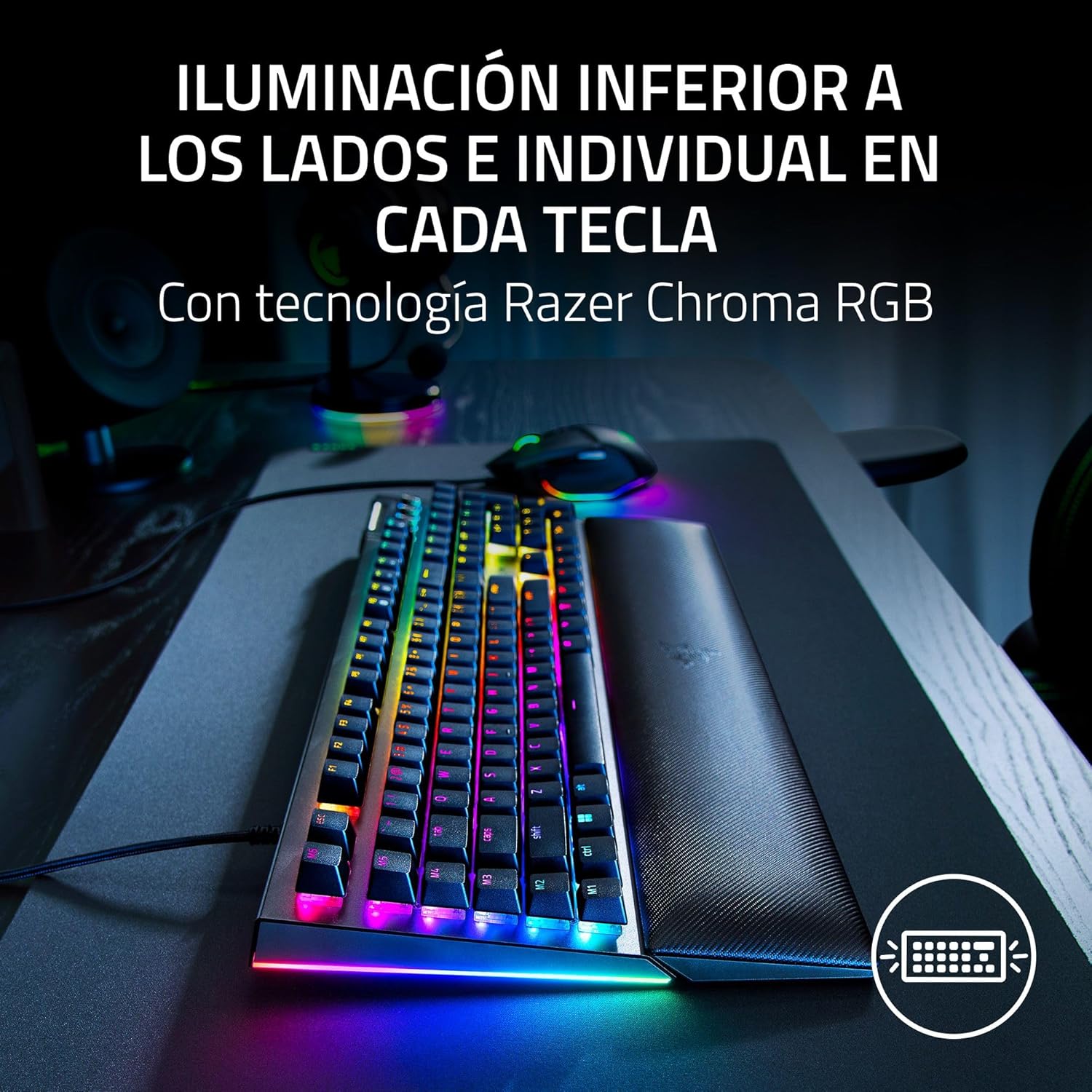 Detalle 1 de Razer BlackWidow V4 🎮 Teclado mecánico gaming con RGB y macros