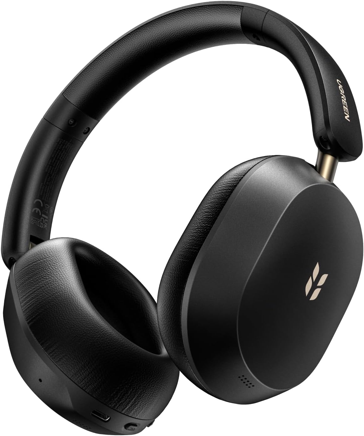 Detalle de UGREEN HiTune Max5c over-earkoptelefoon met hybride ANC, LDAC en 112 uur accuduur