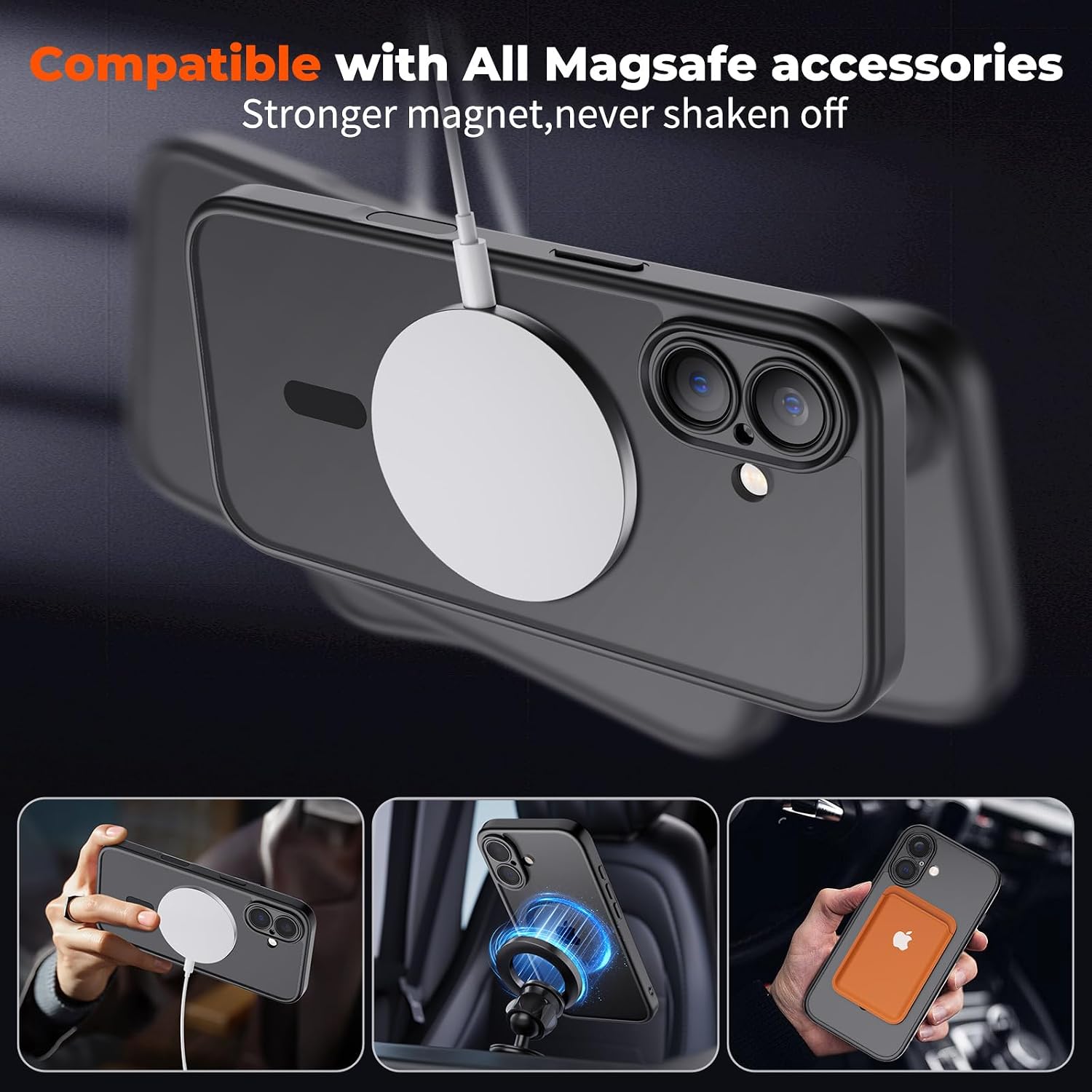 Detalle de SUPFINE Magnetic iPhone 16 Case with Camera Control 1️⃣