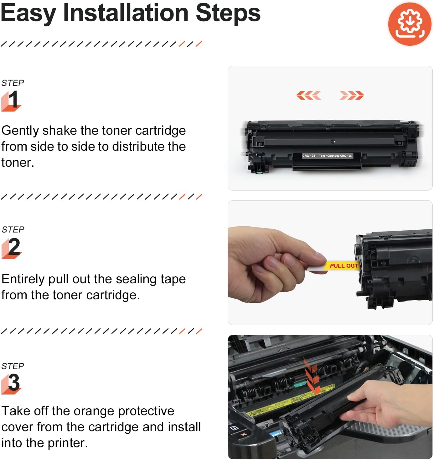 Thumbnail 4 de v4ink crg128 Compatible Black Toner Cartridge, 2-Pack for Canon Printers