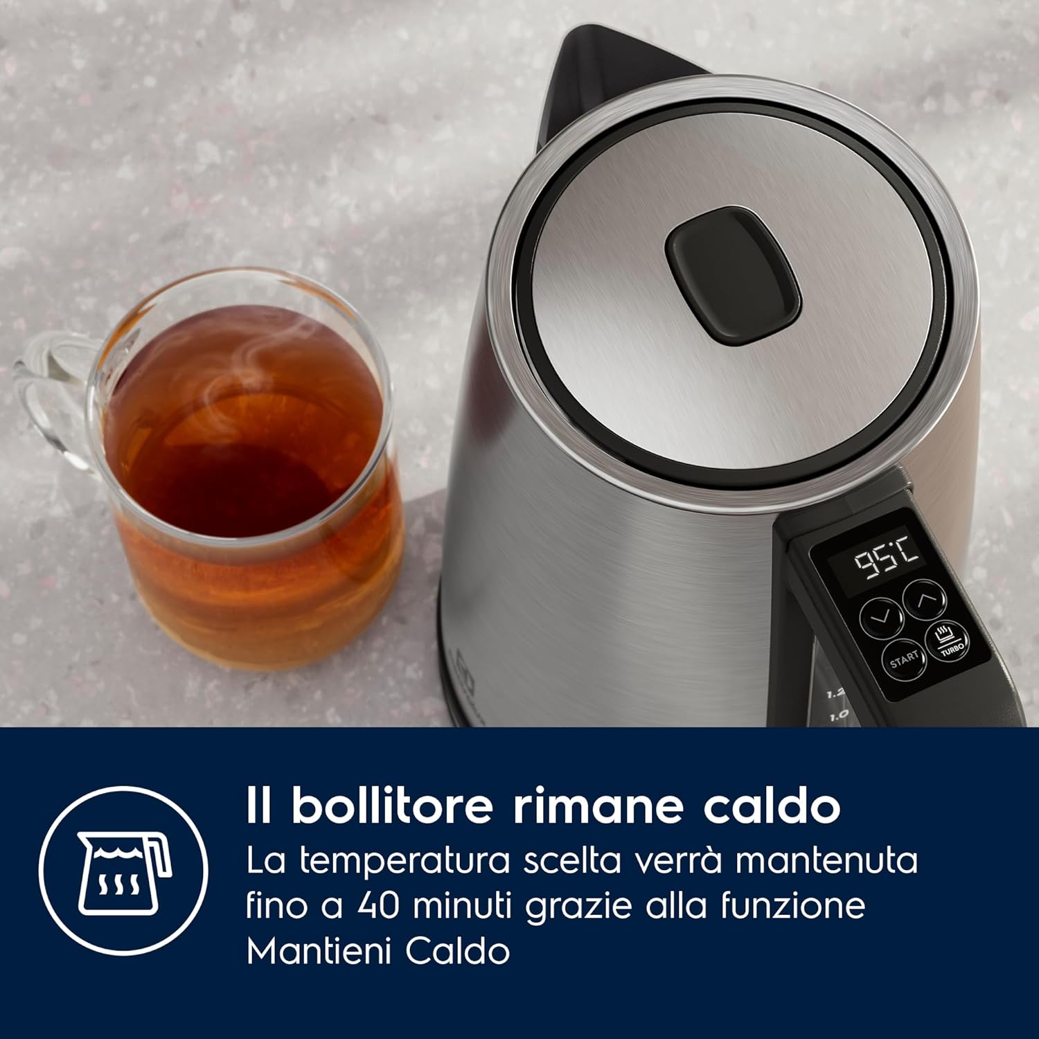 Thumbnail 4 de Electrolux Create 5 E5K1-6ST: Bollitore Elettrico 1,7 L con controllo temperatura e funzione Keep Warm