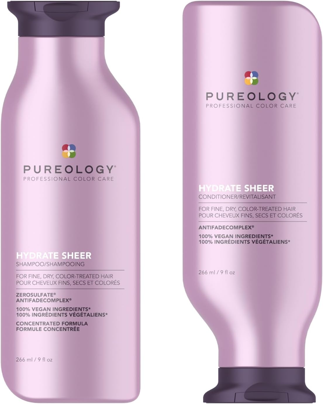 Detalle de Pureology Hydrate Sheer moisturising shampoo and conditioner duo (vegan) for fine, colour-treated hair