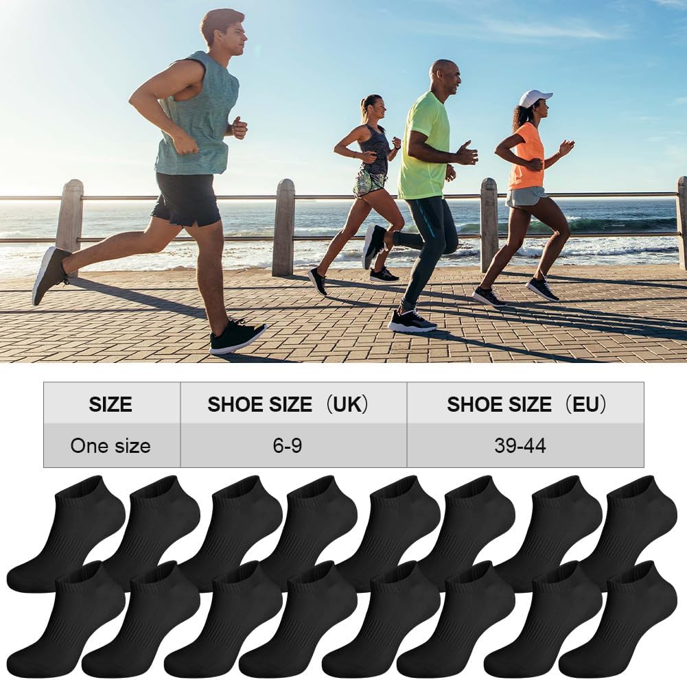 Detalle 2 de Vicloon Trainer Socks for Men and Women – 8 Pairs Ankle Cotton Sports Socks