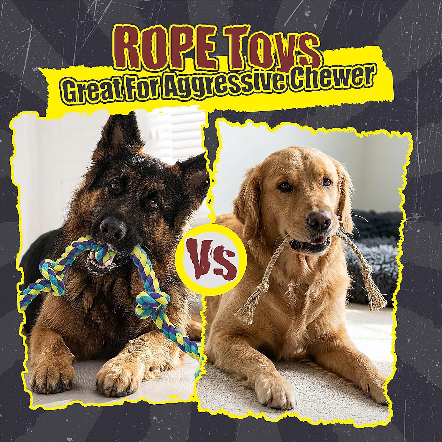 Detalle 2 de GASAPET dog rope toys 9PCS for chewers