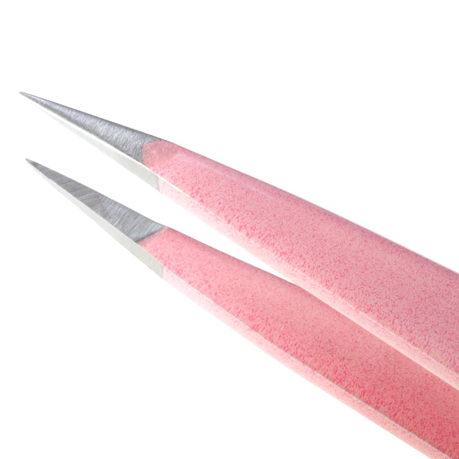 Detalle de Tweezerman 4048-TRRA Petite Tweeze Set, Tea Rose, Slant and Point Tweezers