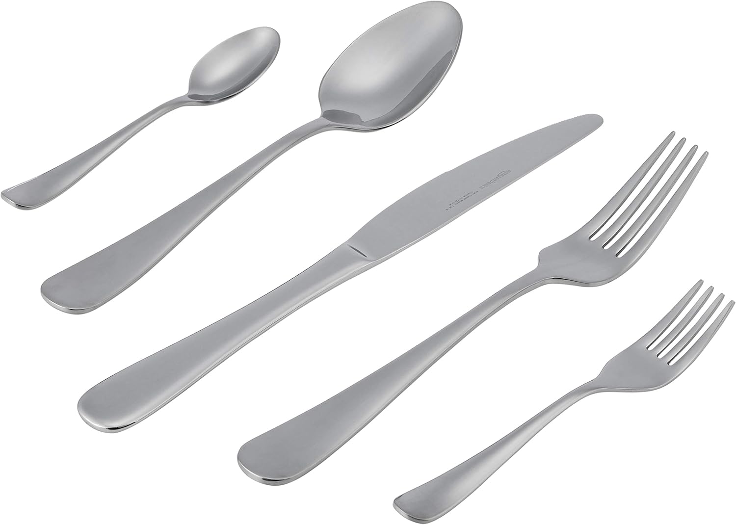 Thumbnail 1 de Amazon Basics 20-Piece Stainless Steel Cutlery Set with Round Edge Handles